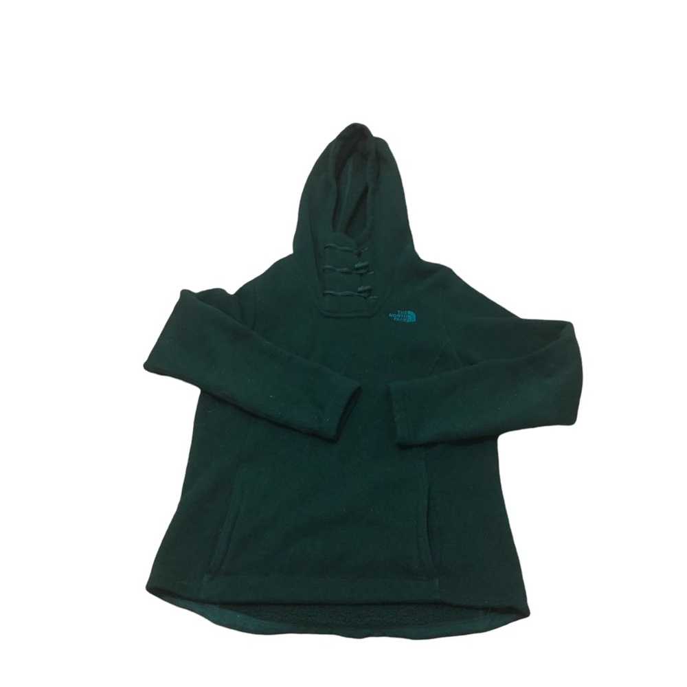 The North Face Womens large Crescent Fleece Hoodie Pullover Toggle Sweater L